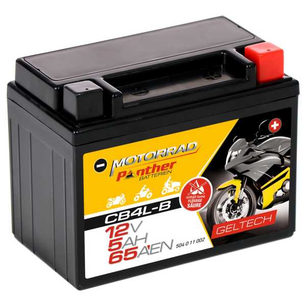 Panther Gel Motorradbatterie 4AH 65A Rollerbatterie